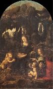 LEONARDO da Vinci The Virgin of the rocks oil on canvas